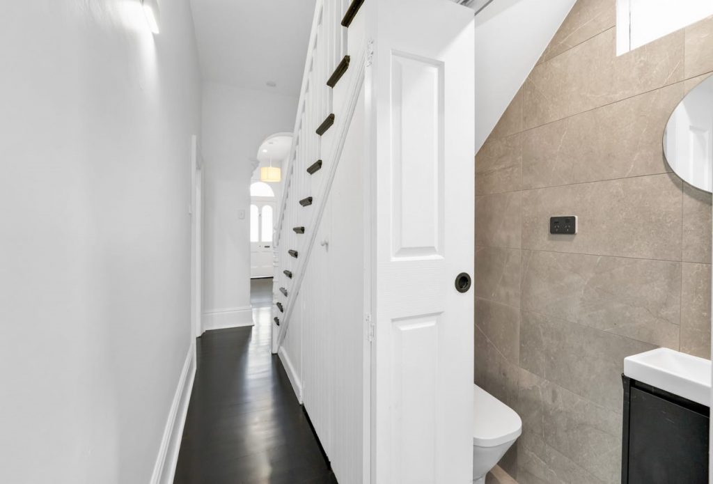 Hallway and Bathroom